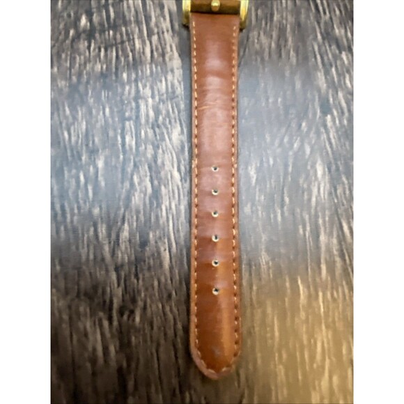 INFINITY:WOMEN GOLD FINISH LEATHER BAND ANGLE GOLD DIAL  Infinity Dial Time Gold Tone Watch Working Genuine Leather Band